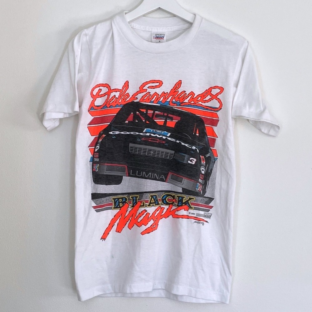 Vintage Dale Earnhardt Black Magic NASCAR Racing Graphic Shirt Mens Small